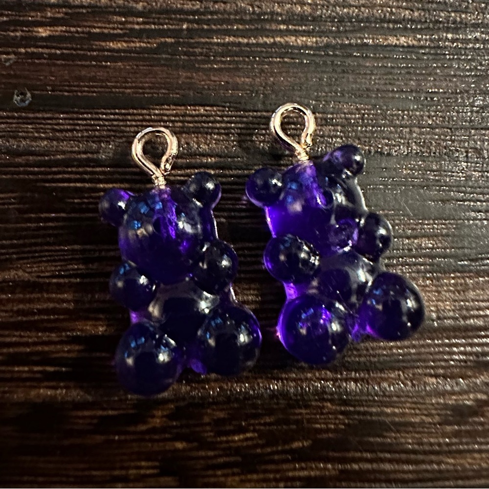 Resin Cobalt Gummy Bear Charms